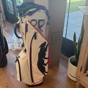 Grove XXIII White Golf Bag with Black Accents and Red Piping